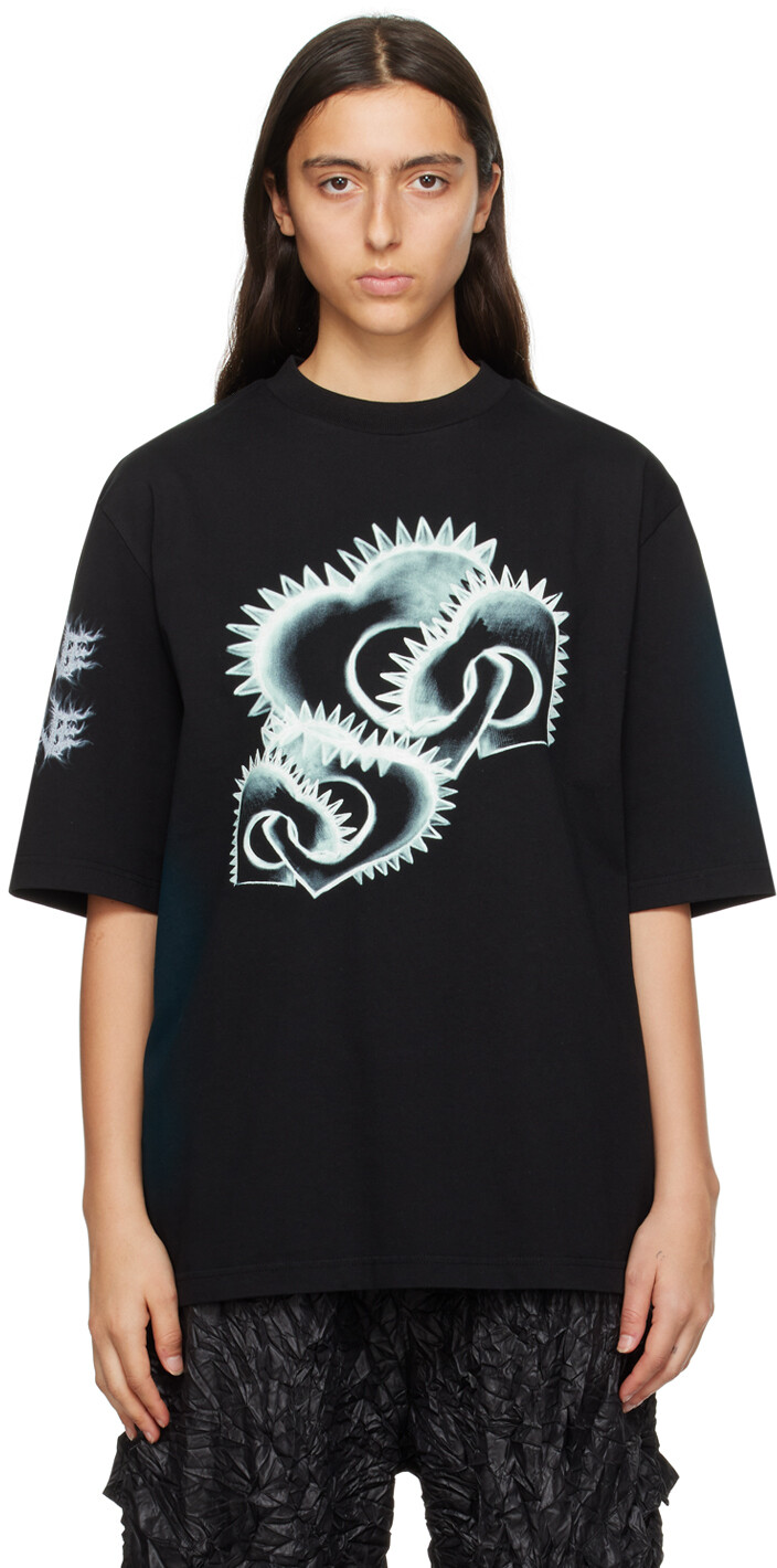 Черная футболка с принтом We11done, Черный, Черная футболка с принтом We11done
Черная футболка с принтом We11done, Черный, Черная футболка с принтом We11done