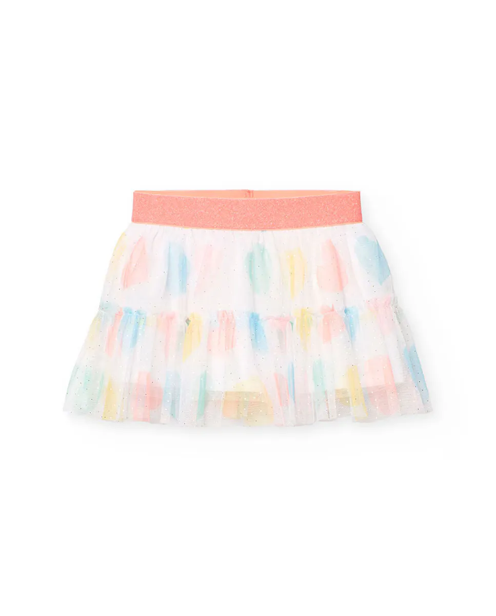 Юбка из тюля для малышки с разноцветными сердечками Boboli, многоцветный
Юбка из тюля для малышки с разноцветными сердечками Boboli, многоцветный