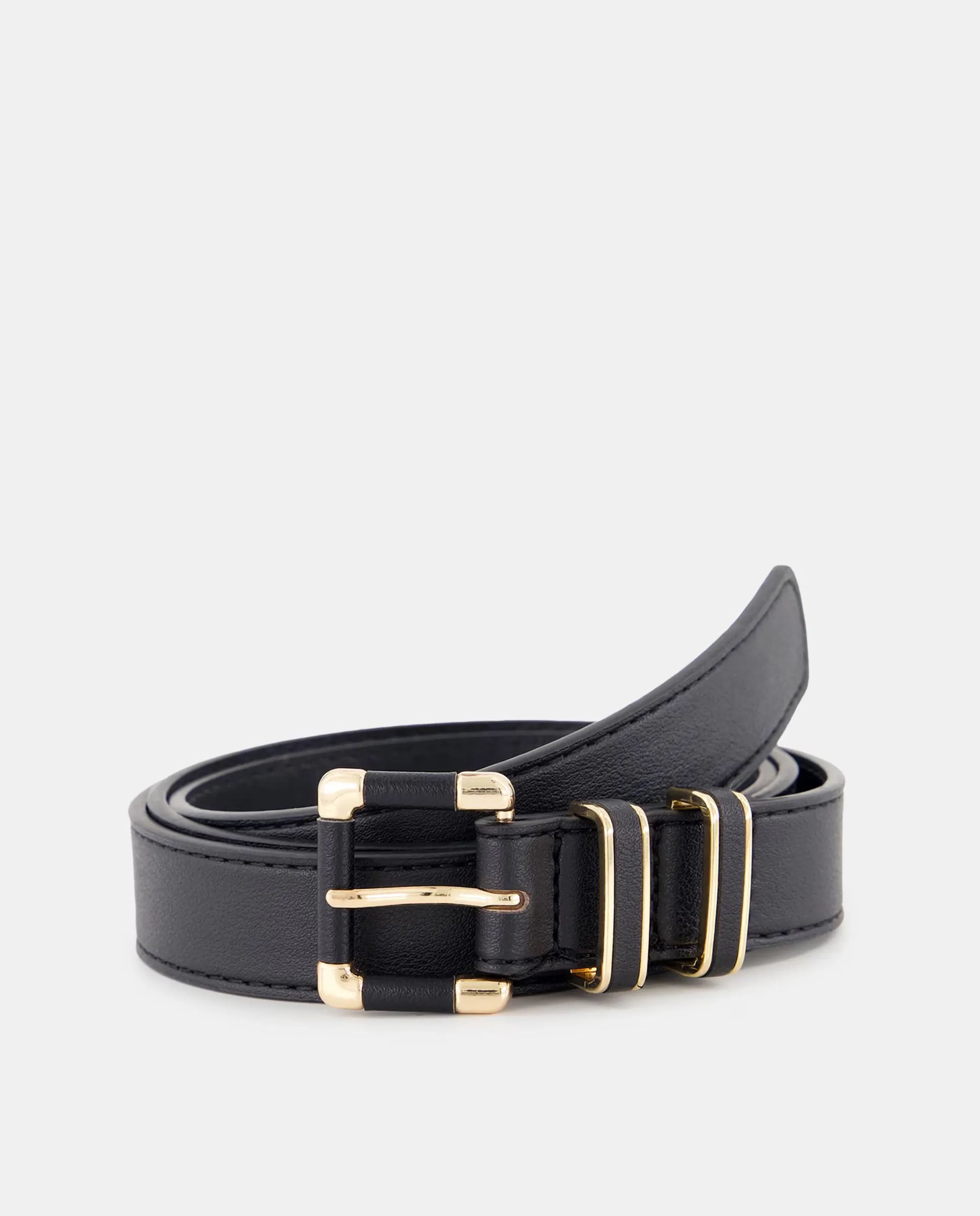 Тонкий ремень с металлическими шлевками Tintoretto, черный
Тонкий ремень с металлическими шлевками Tintoretto, черный