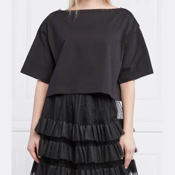 Укороченная футболка Red Valentino, черный
Укороченная футболка Red Valentino, черный