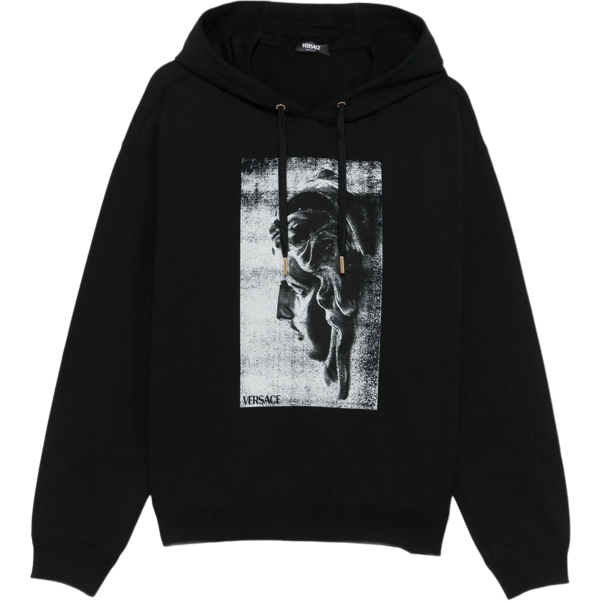 Принтованный худи на шнурке VERSACE, черный
Принтованный худи на шнурке VERSACE, черный
