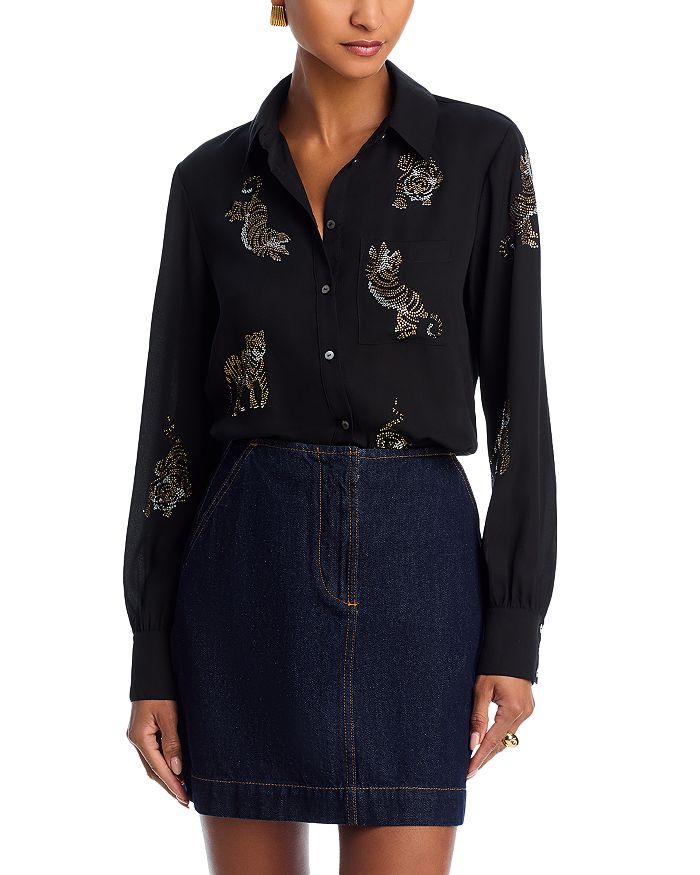 Рубашка с украшениями Le Tiger Cinq à Sept, черный
Рубашка с украшениями Le Tiger Cinq à Sept, черный