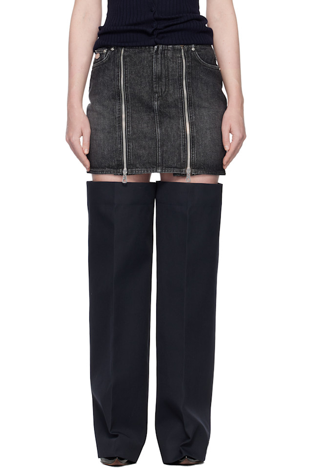 Jean Paul Gaultier Черная джинсовая мини-юбка на молнии спереди
Jean Paul Gaultier Черная джинсовая мини-юбка на молнии спереди