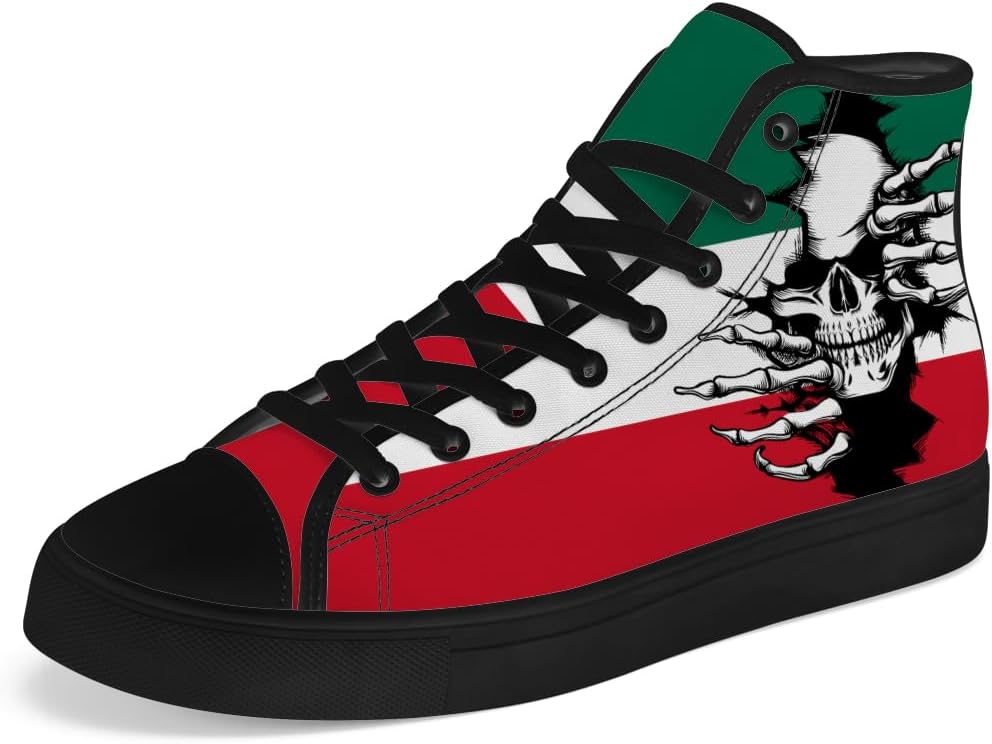Мужские и женские высокие кеды из ткани с флагом Мексики, с шнуровкой, повседневная обувь Chebing, зеленый
Мужские и женские высокие кеды из ткани с флагом Мексики, с шнуровкой, повседневная обувь Chebing, зеленый