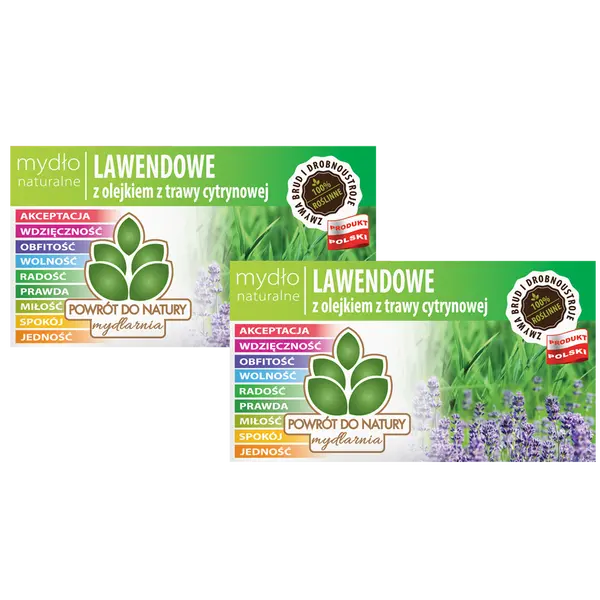100% натуральное мыло на растительной основе с маслом лемонграсса и маслом лаванды, 2 шт. Powrót Do Natury
100% натуральное мыло на растительной основе с маслом лемонграсса и маслом лаванды, 2 шт. Powrót Do Natury