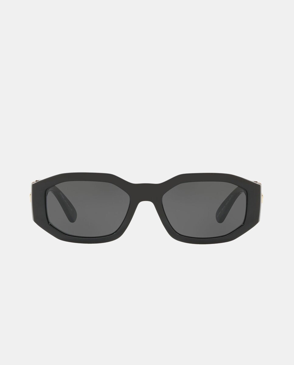 Черные солнцезащитные очки с геометрическим узором Versace, черный
Черные солнцезащитные очки с геометрическим узором Versace, черный