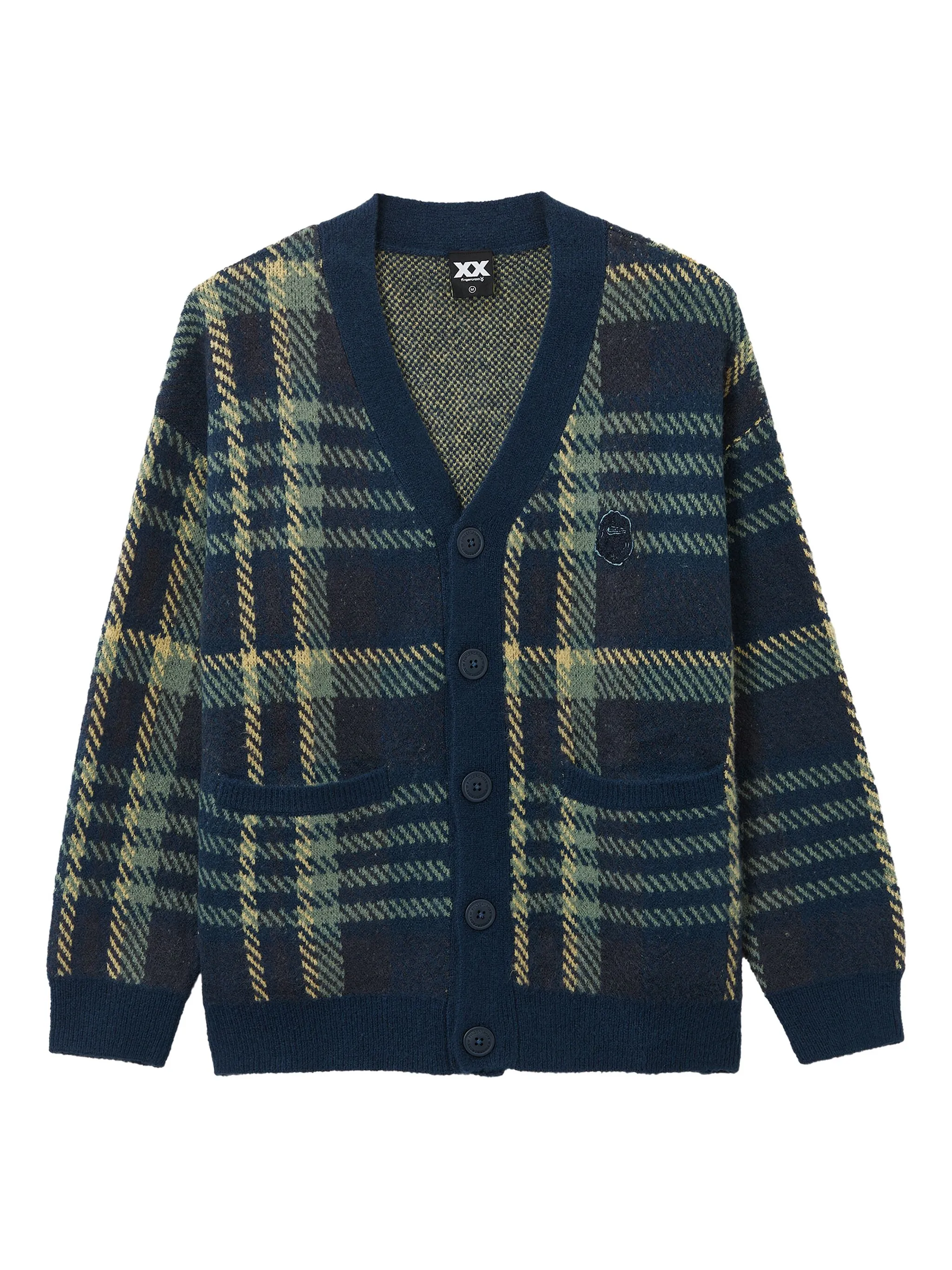 Кардиган с карманами в клетку Fingercroxx, синий
Кардиган с карманами в клетку Fingercroxx, синий