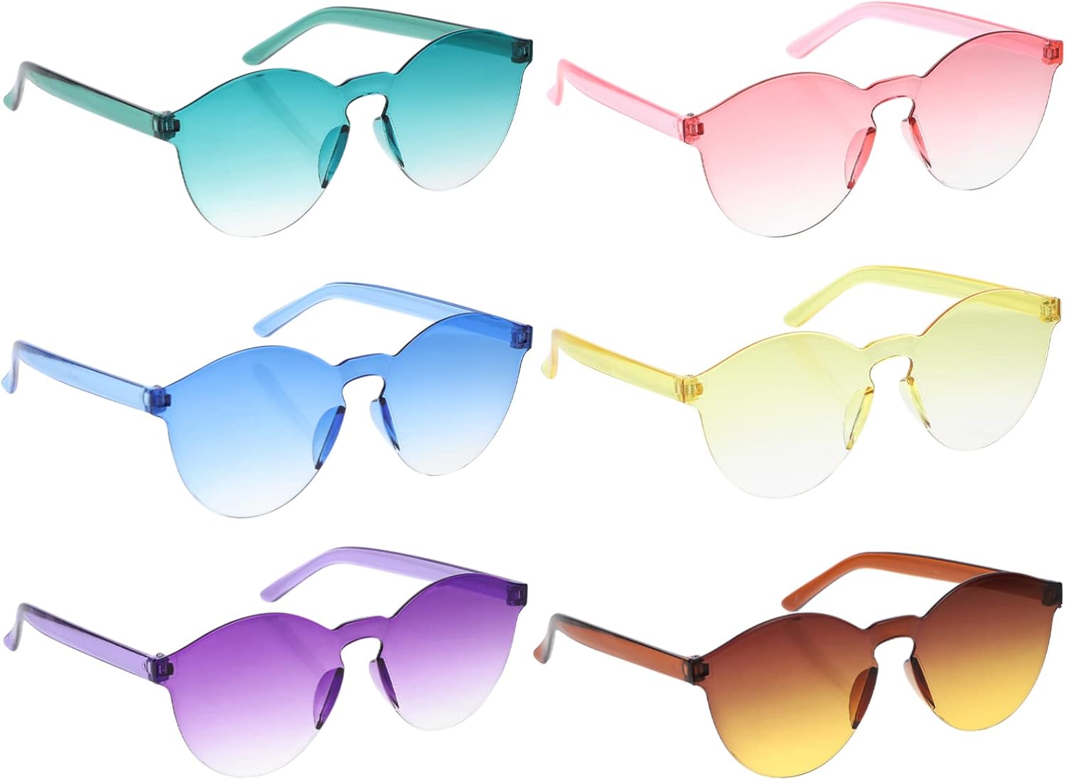 FRCOLOR 6 шт. Солнцезащитные очки без оправы с градиентными цветами для вечеринок, женские очки без оправы, повседневные тонированные очки для отдыха и групповых фотосессий, Assorted Color
FRCOLOR 6 шт. Солнцезащитные очки без оправы с градиентными цветами для вечеринок, женские очки без оправы, повседневные тонированные очки для отдыха и групповых фотосессий, Assorted Color
