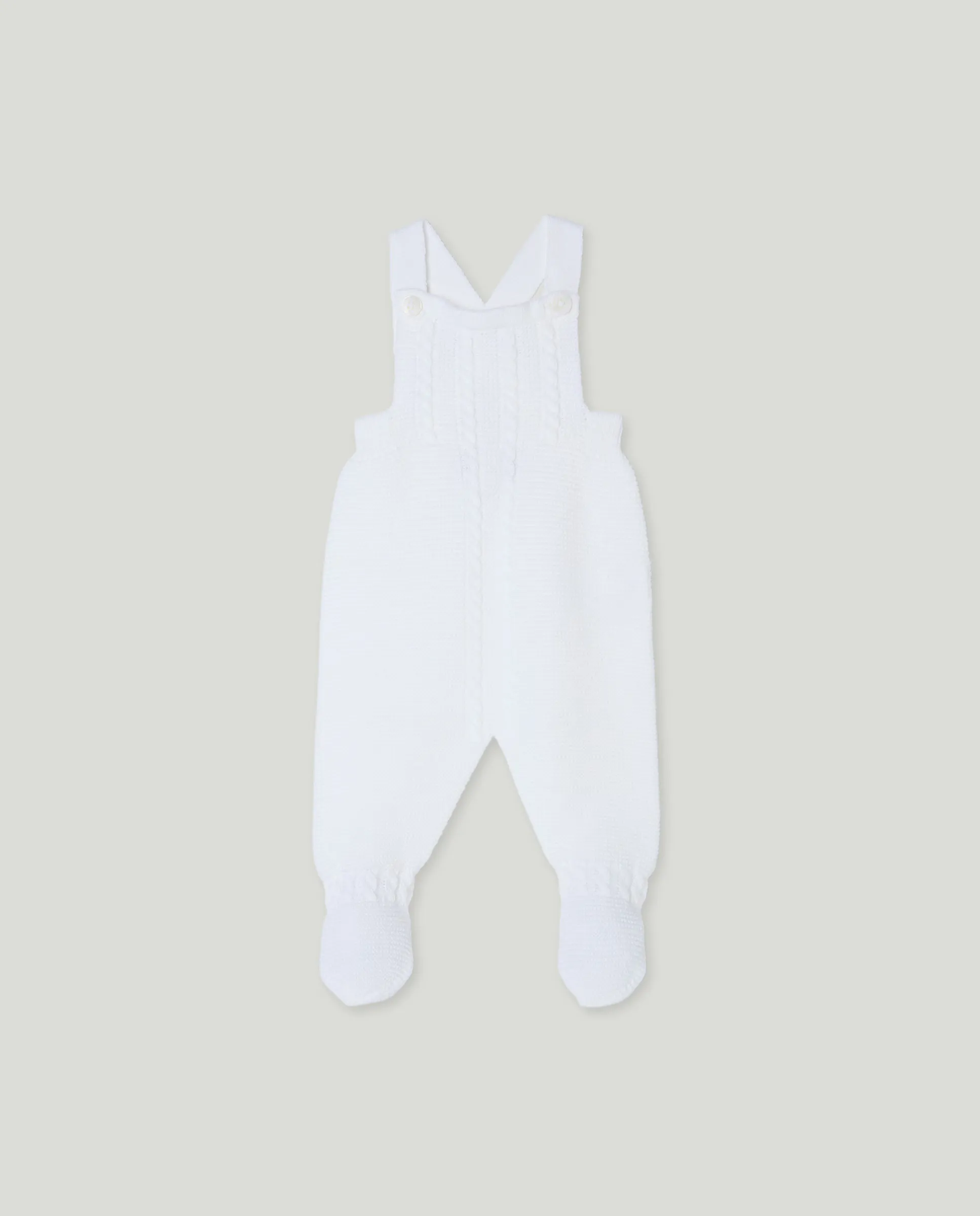 Вязаные гетры с лямками и восьмерками для малышей Coconut El Corte Inglés, белый 
Вязаные гетры с лямками и восьмерками для малышей Coconut El Corte Inglés, белый