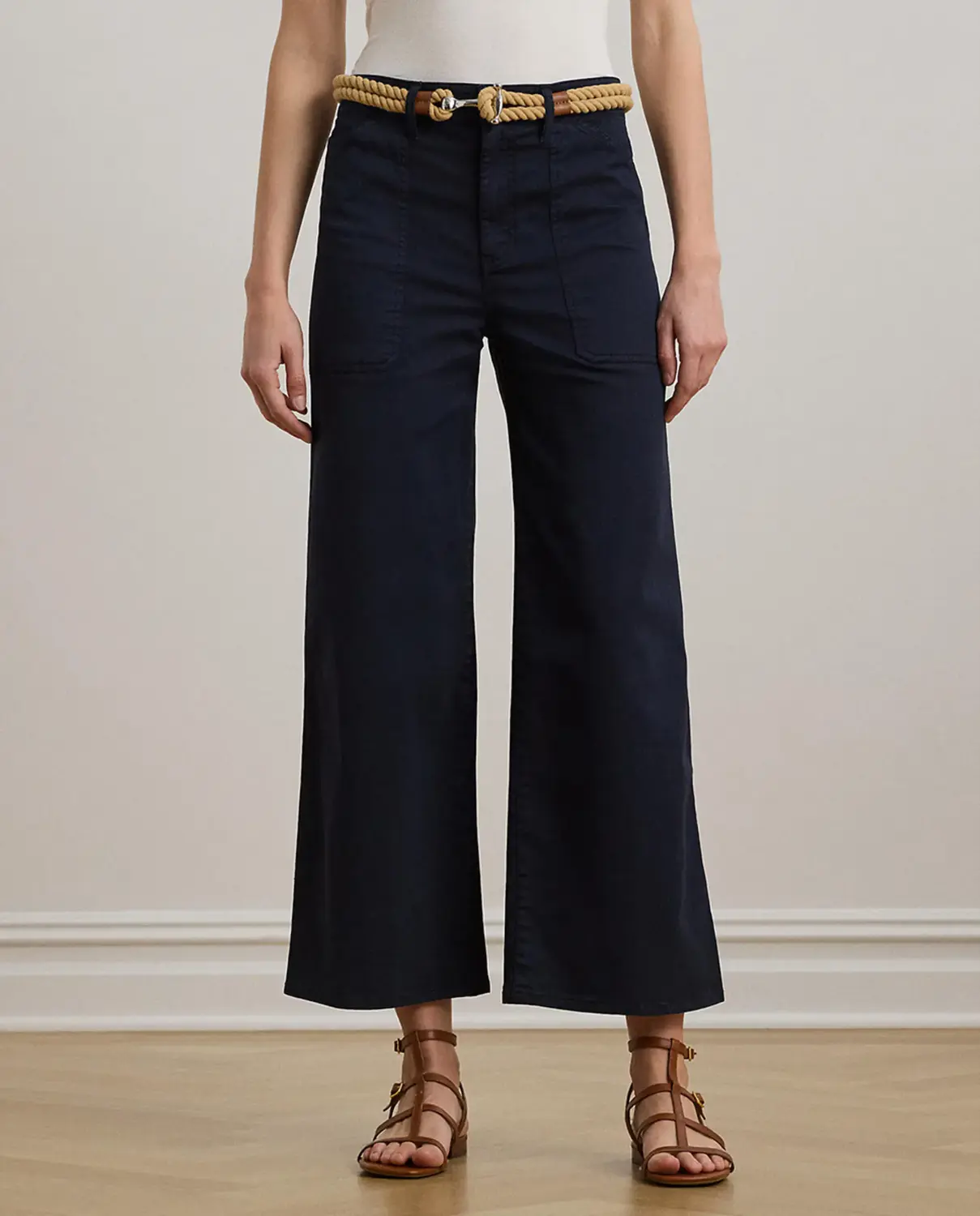 Широкие женские брюки из хлопка с укороченным силуэтом Lauren Ralph Lauren, темно-синий
Широкие женские брюки из хлопка с укороченным силуэтом Lauren Ralph Lauren, темно-синий