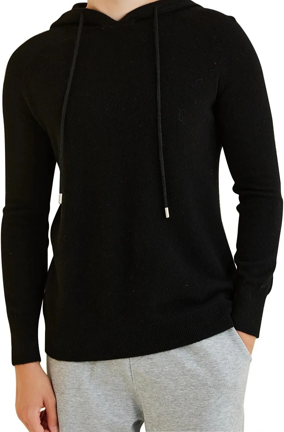 Мужской вязаный худи из шерсти, теплый, с длинными рукавами
Мужской вязаный худи из шерсти, теплый, с длинными рукавами