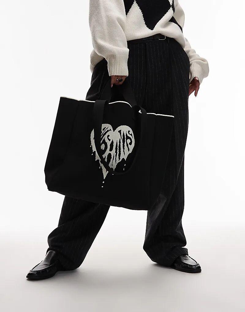 Пушистая сумка-тоут Allsaints Izzy в форме сердца, черная
Пушистая сумка-тоут Allsaints Izzy в форме сердца, черная