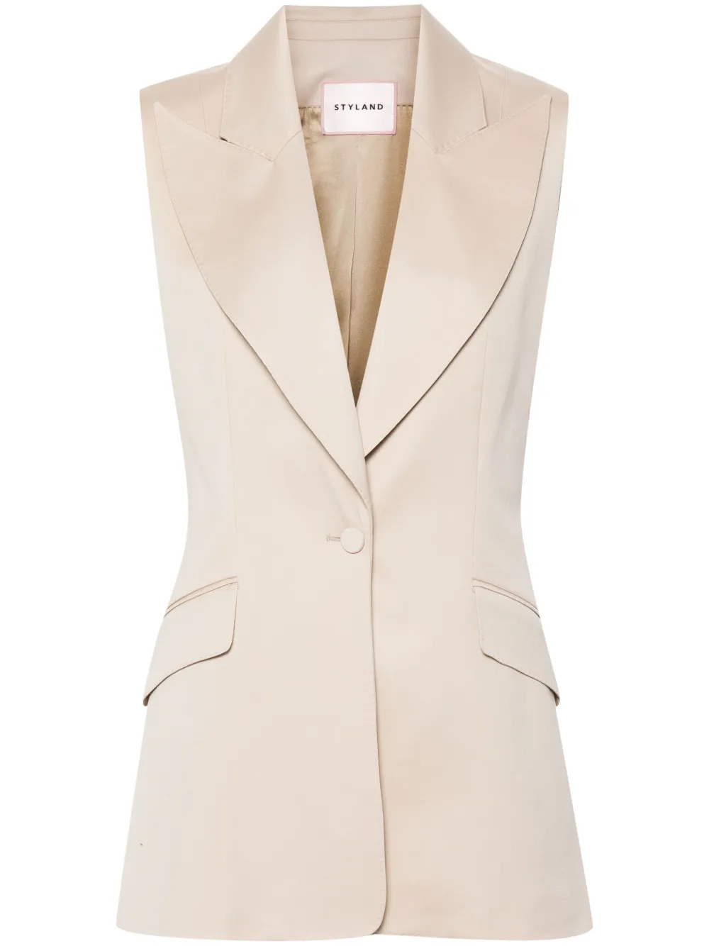 Жилет с заостренными лацканами STYLAND, нейтральный
Жилет с заостренными лацканами STYLAND, нейтральный