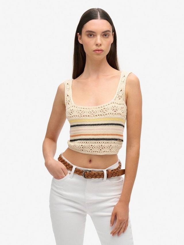 Кроп-топ с кружевной спинкой на шнуровке Superdry, Buttercream/Multi
Кроп-топ с кружевной спинкой на шнуровке Superdry, Buttercream/Multi