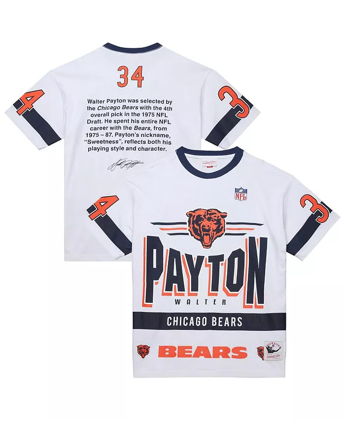 Мужская футболка Chicago Bears с именем и номером Уолтера Пэйтона, винтажным логотипом Team Origins, белая Mitchell & Ness
Мужская футболка Chicago Bears с именем и номером Уолтера Пэйтона, винтажным логотипом Team Origins, белая Mitchell & Ness