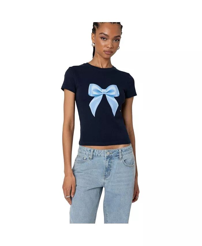 Женская завязанная футболка Edikted, синий
Женская завязанная футболка Edikted, синий