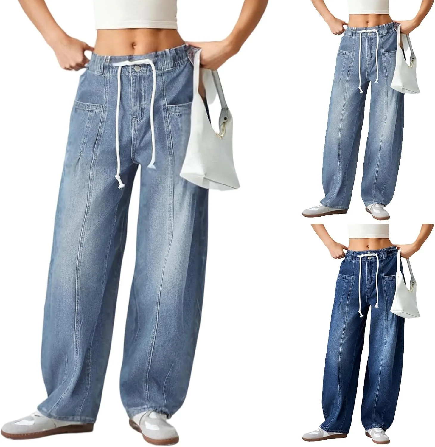 Джинсы женские Barrel с завязками на поясе, широкие, свободные Rikbuig
Джинсы женские Barrel с завязками на поясе, широкие, свободные Rikbuig