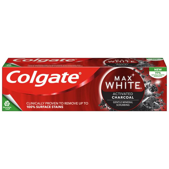 Зубная паста Colgate Max с белым углем 75 мл
Зубная паста Colgate Max с белым углем 75 мл