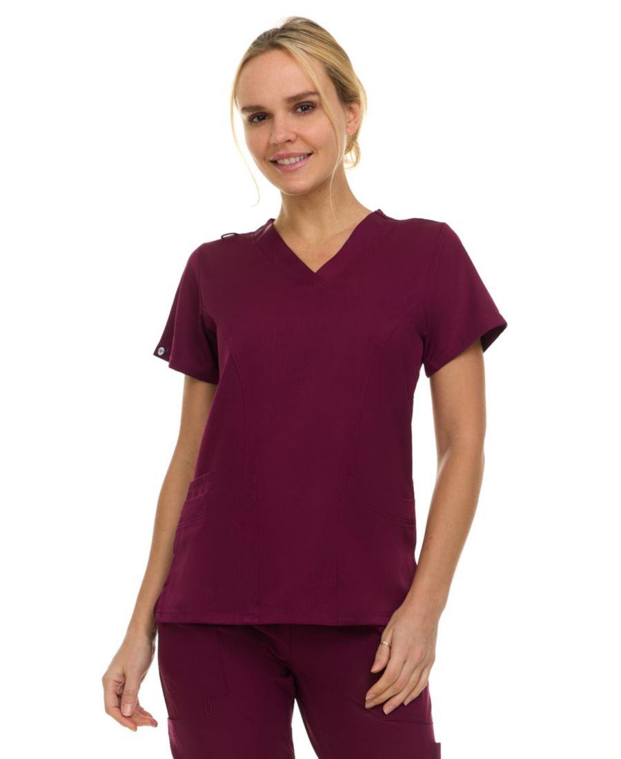 Женская медицинская блузка Eleanor с тремя карманами, эластичным V-образным вырезом, ярко-розового цвета, размер Medium Medichic, Wine
Женская медицинская блузка Eleanor с тремя карманами, эластичным V-образным вырезом, ярко-розового цвета, размер Medium Medichic, Wine