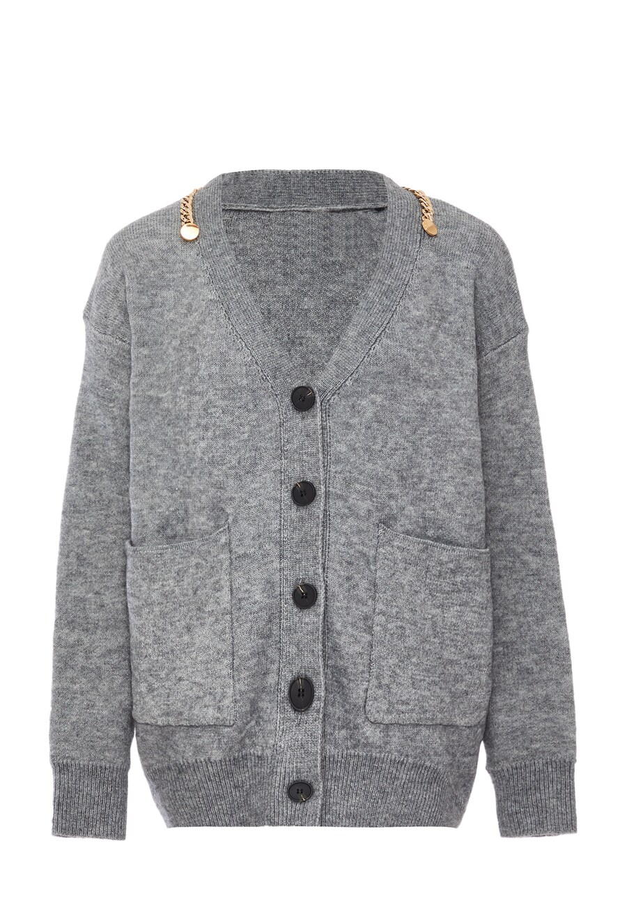 Вязаный кардиган caissa, пятнистый серый
Вязаный кардиган caissa, пятнистый серый