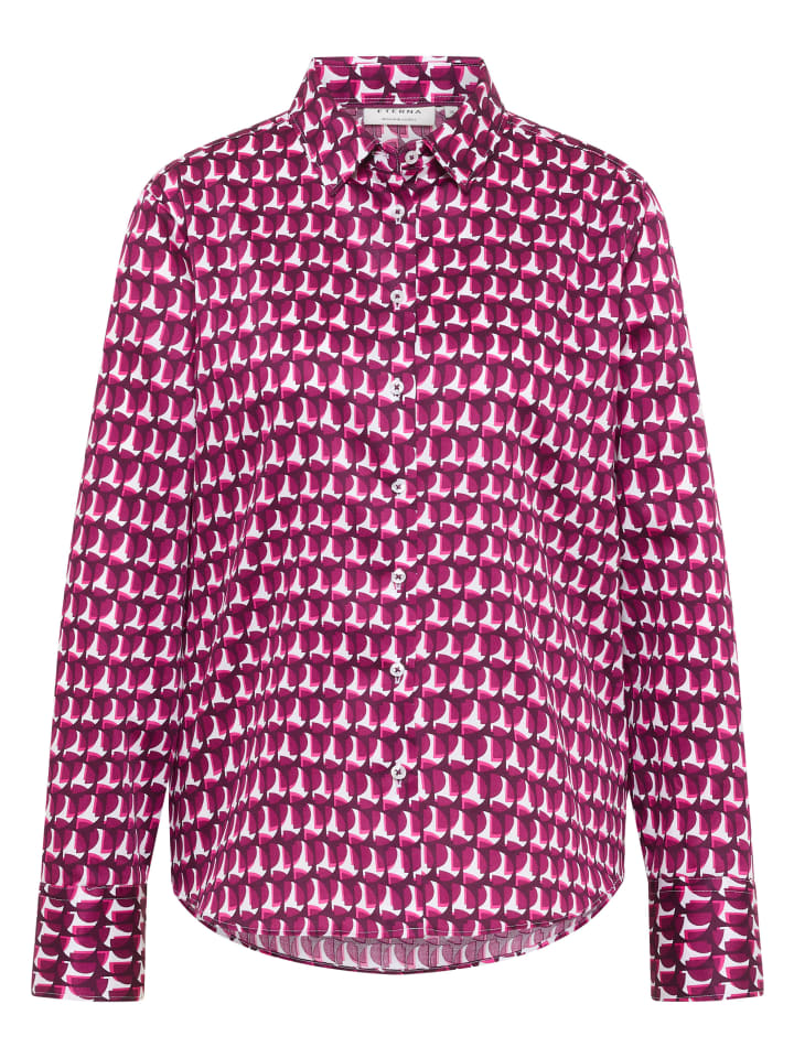 Блузка прямого кроя цвета баклажана Eterna
Блузка прямого кроя цвета баклажана Eterna