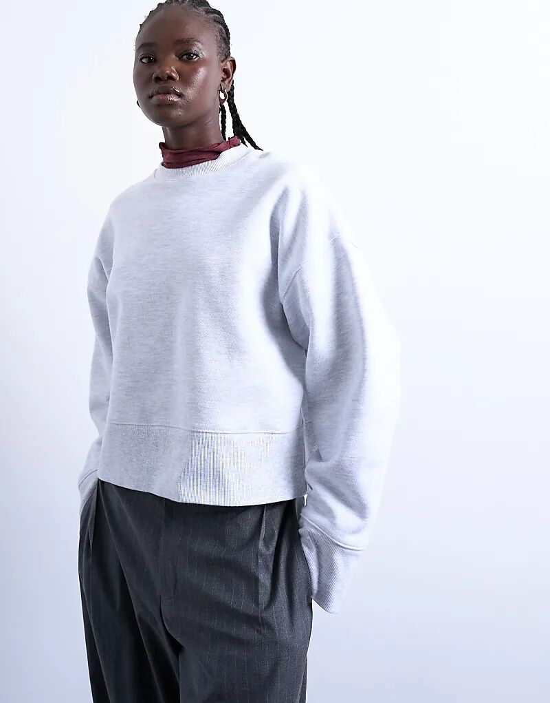 Премиальный плотный свитер оверсайз Topshop пепельно-серого цвета
Премиальный плотный свитер оверсайз Topshop пепельно-серого цвета