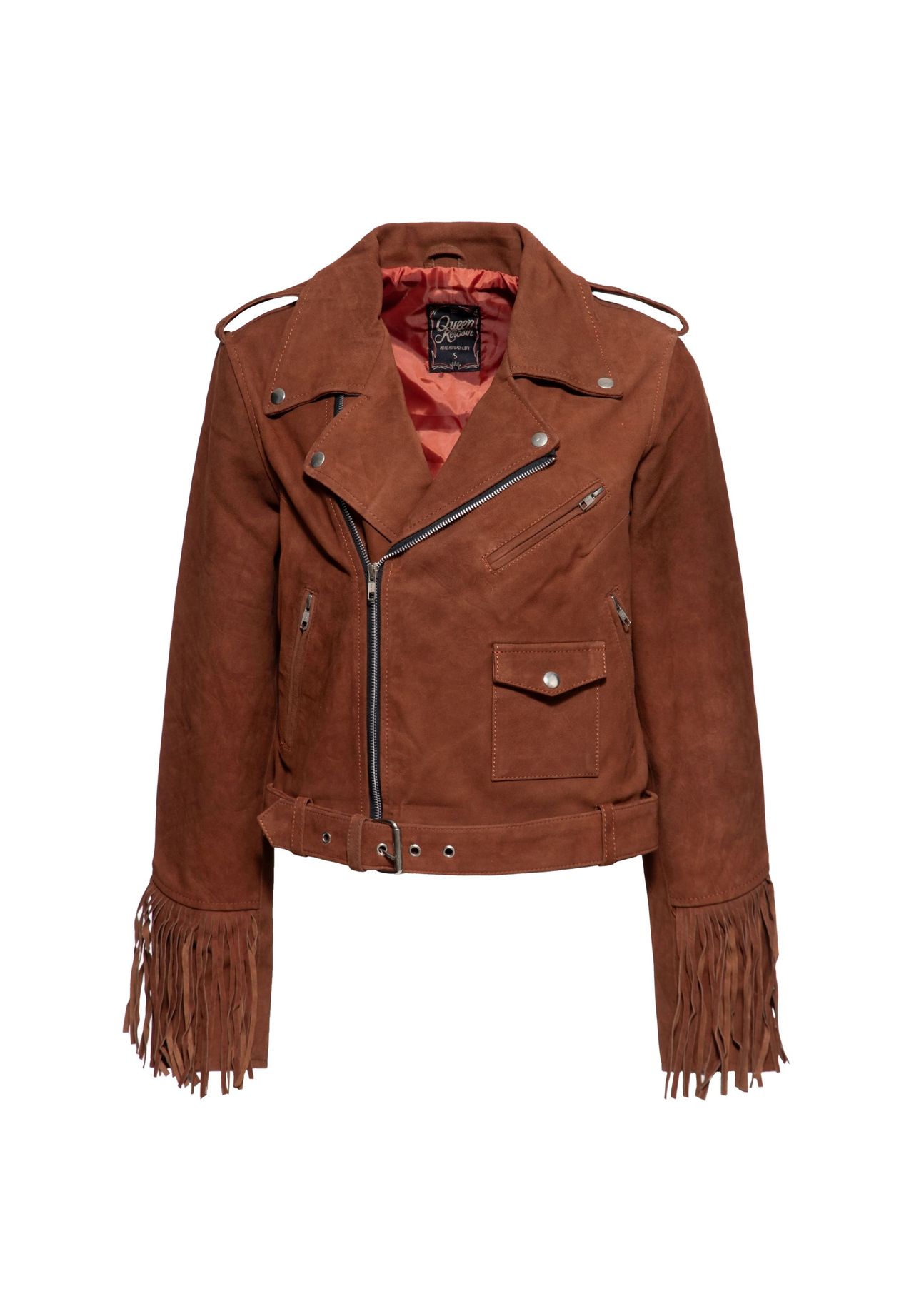 Кожаная куртка с бахромой QUEEN KEROSIN, коричневый
Кожаная куртка с бахромой QUEEN KEROSIN, коричневый