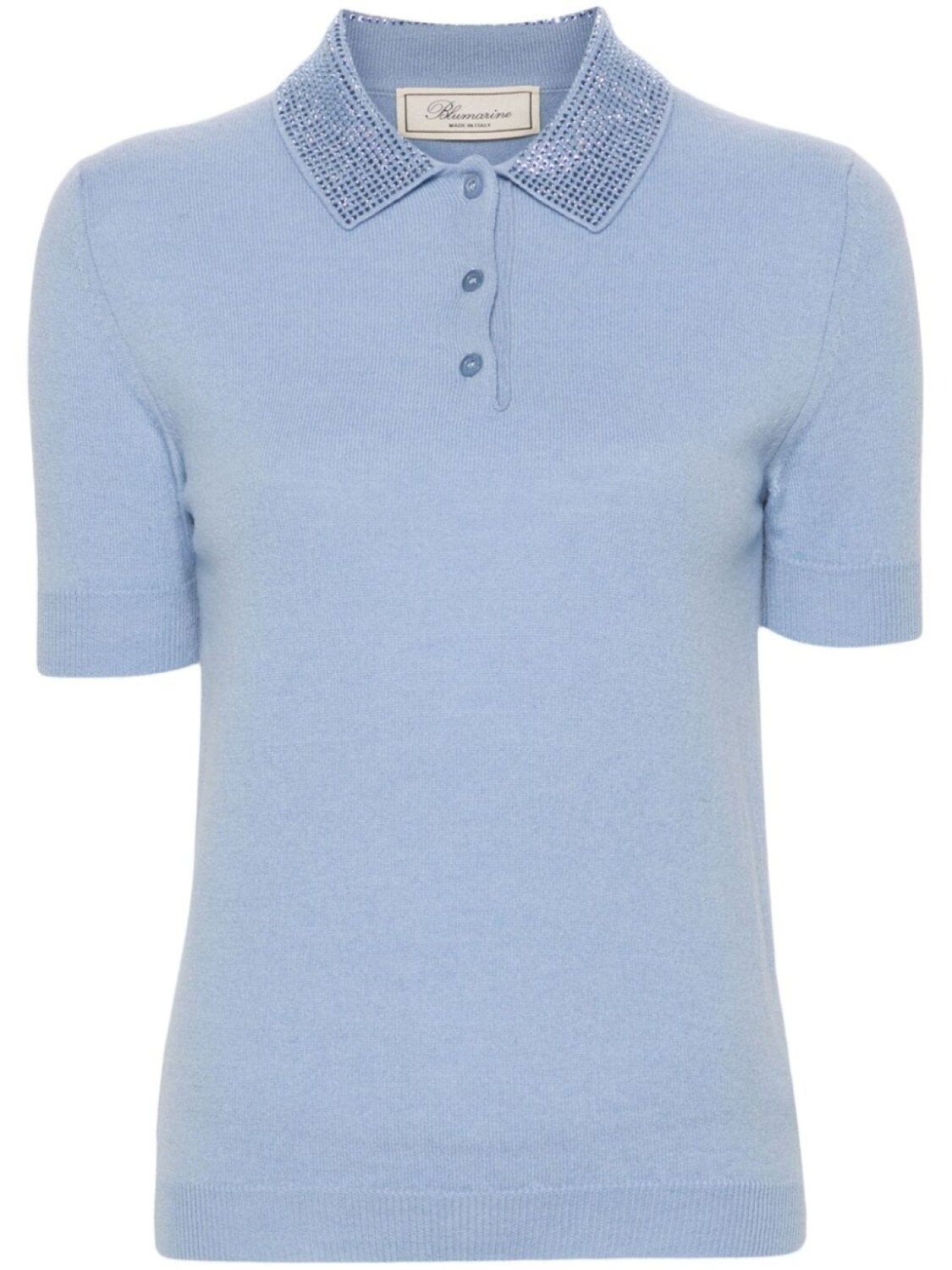 Blumarine рубашка поло с кристаллами, синий
Blumarine рубашка поло с кристаллами, синий