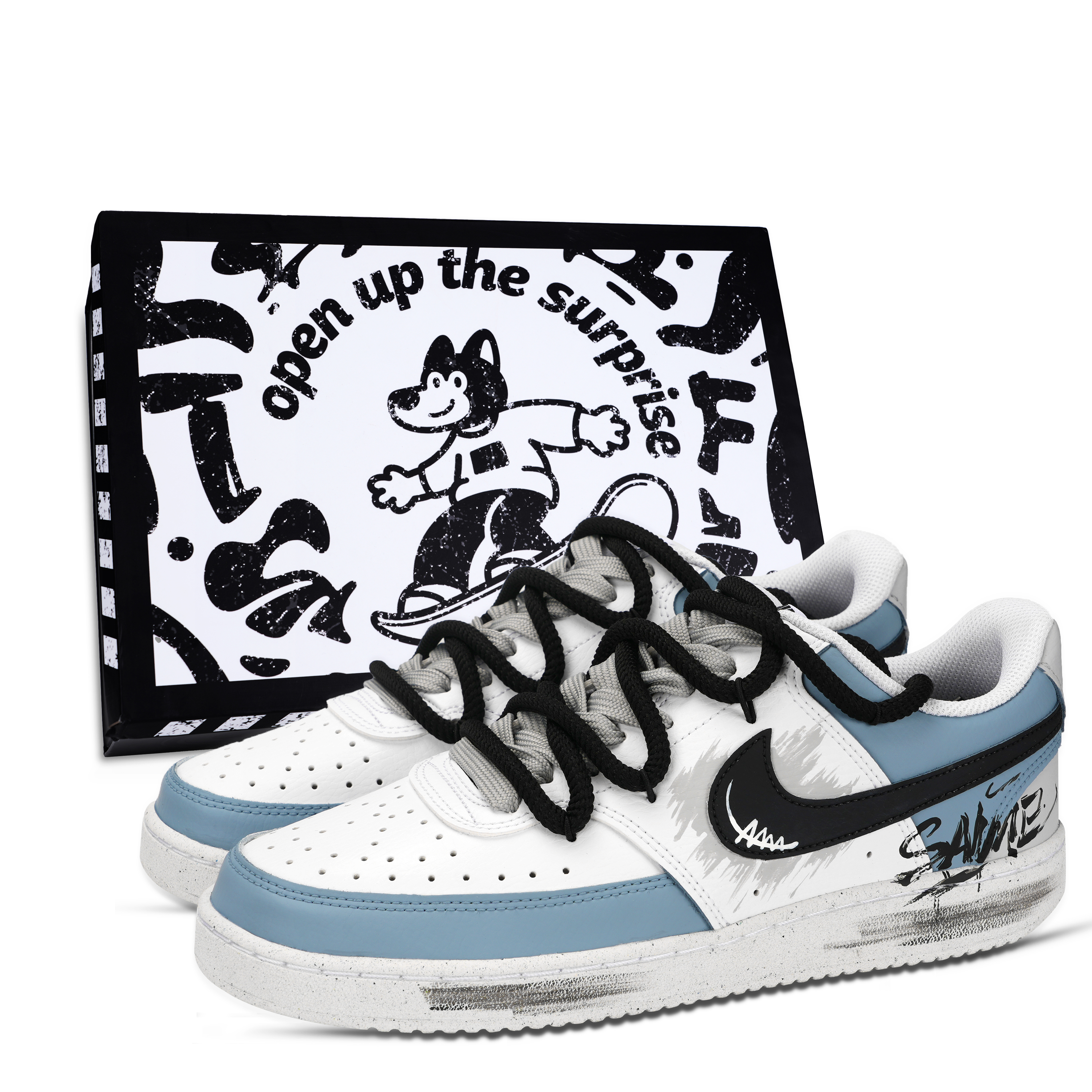 Nike Кроссовки Court Vision 1 Street Artistic, износостойкие, низкие, для скейтбординга, мужские, синие, белые, серые
Nike Кроссовки Court Vision 1 Street Artistic, износостойкие, низкие, для скейтбординга, мужские, синие, белые, серые