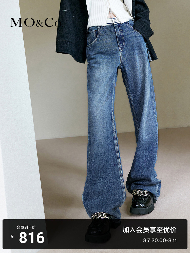 Джинсы широкие Moco Moanke с завышенной талией, синий
Джинсы широкие Moco Moanke с завышенной талией, синий