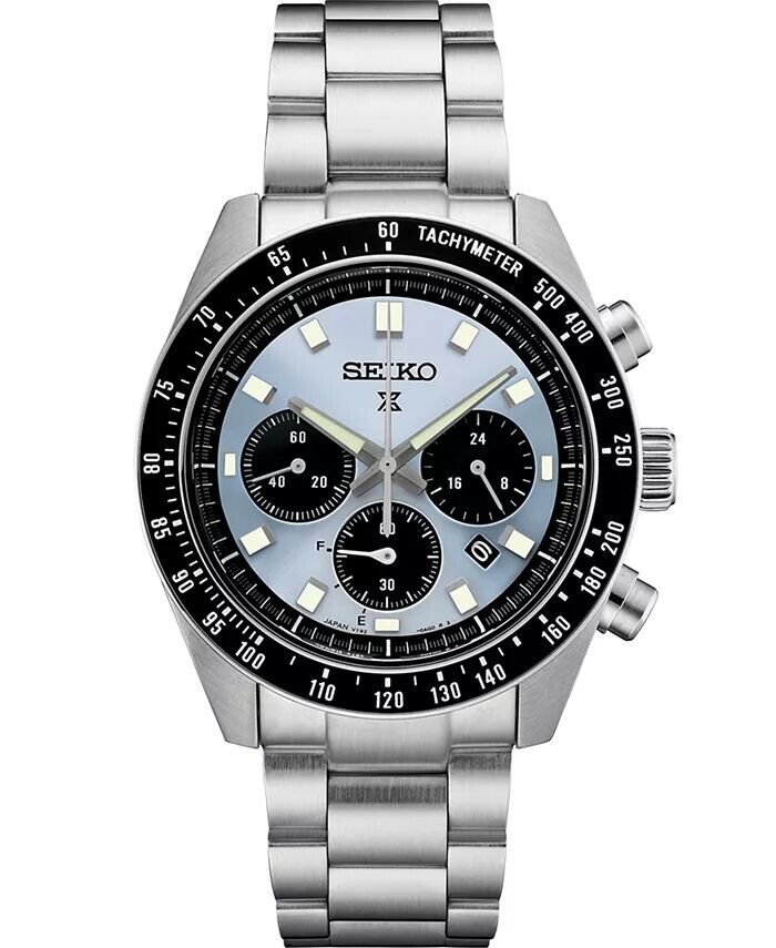 Мужские часы-хронограф Solar Prospex Speedtimer с браслетом из нержавеющей стали, 41 мм Seiko, серебро
Мужские часы-хронограф Solar Prospex Speedtimer с браслетом из нержавеющей стали, 41 мм Seiko, серебро