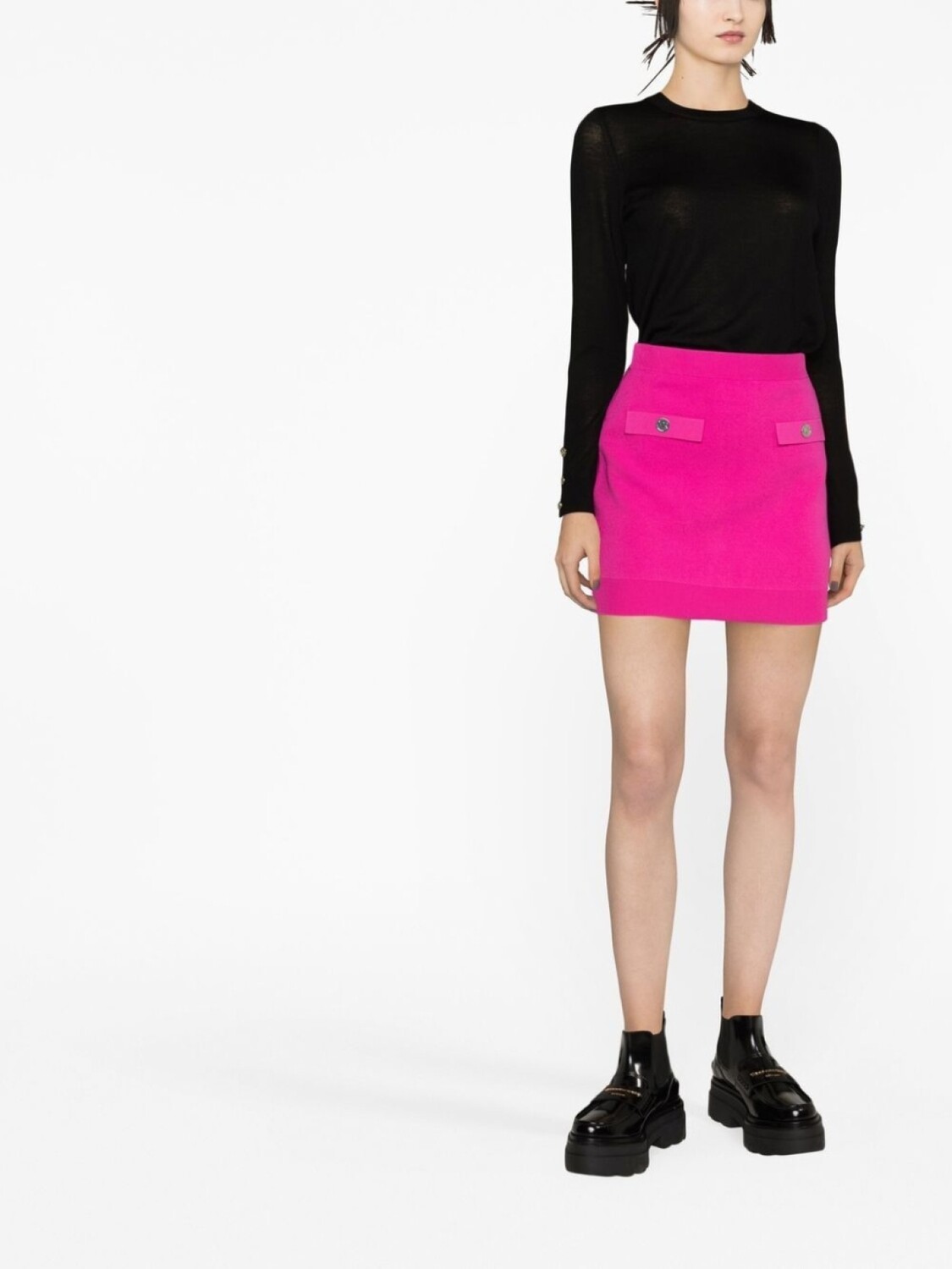 Michael Michael Kors трикотажный джемпер с пуговицами, черный
Michael Michael Kors трикотажный джемпер с пуговицами, черный