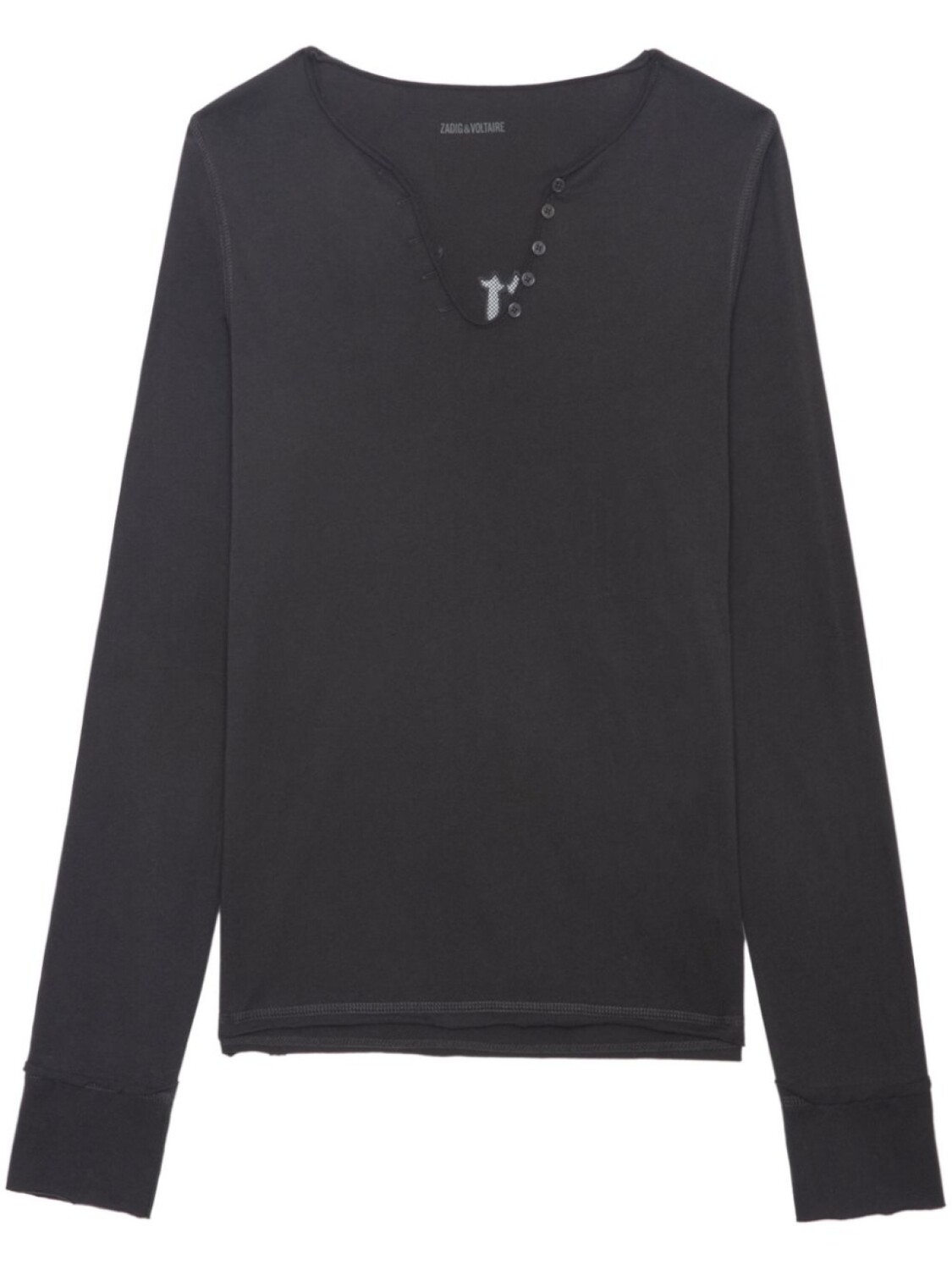 Футболка в сетку Zadig&Voltaire, серый 
Футболка в сетку Zadig&Voltaire, серый