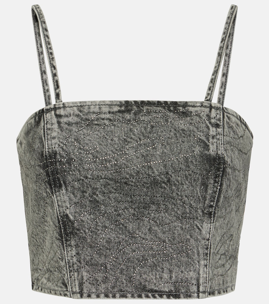 Укороченный джинсовый топ с декором Rotate, Grey Denim
Укороченный джинсовый топ с декором Rotate, Grey Denim