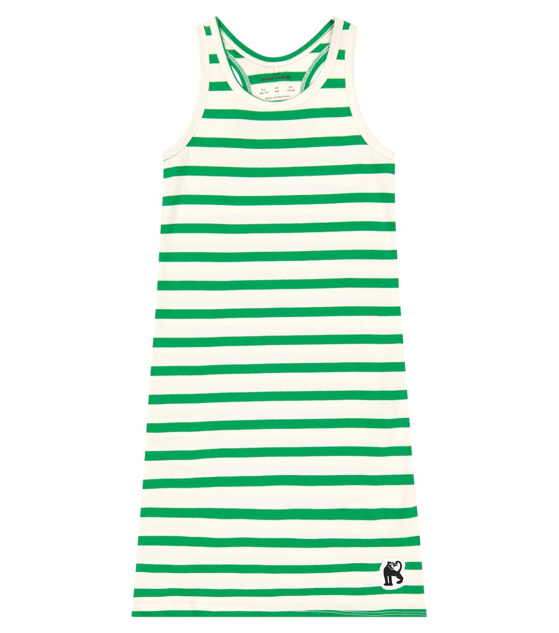 Платье из хлопкового джерси в полоску с изображением пантеры Mini Rodini, разноцветный
Платье из хлопкового джерси в полоску с изображением пантеры Mini Rodini, разноцветный