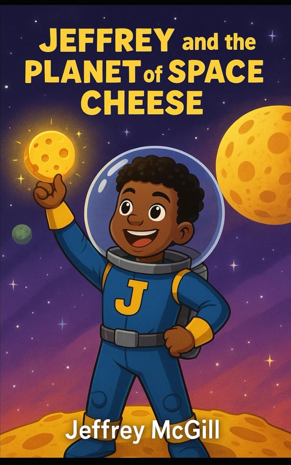 Jeffrey's Adventures: Jeffrey and the Planet of Space Cheese (Independently published)
Jeffrey's Adventures: Jeffrey and the Planet of Space Cheese (Independently published)