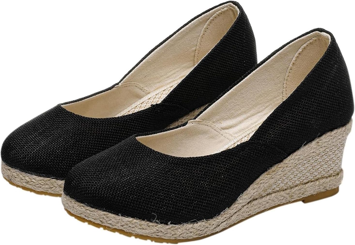 Женские эспадрильи на платформе с каблуком клинья, с острым носком, однотонные, на платформе, слипоны, повседневные летние сандалии, хлопковые туфли на танкетке, удобные закрытые сандалии для ежедневной носки Generic, черный
Женские эспадрильи на платформе с каблуком клинья, с острым носком, однотонные, на платформе, слипоны, повседневные летние сандалии, хлопковые туфли на танкетке, удобные закрытые сандалии для ежедневной носки Generic, черный