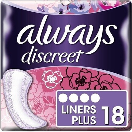 Ежедневные прокладки Plus 18 шт. Always Discreet
Ежедневные прокладки Plus 18 шт. Always Discreet