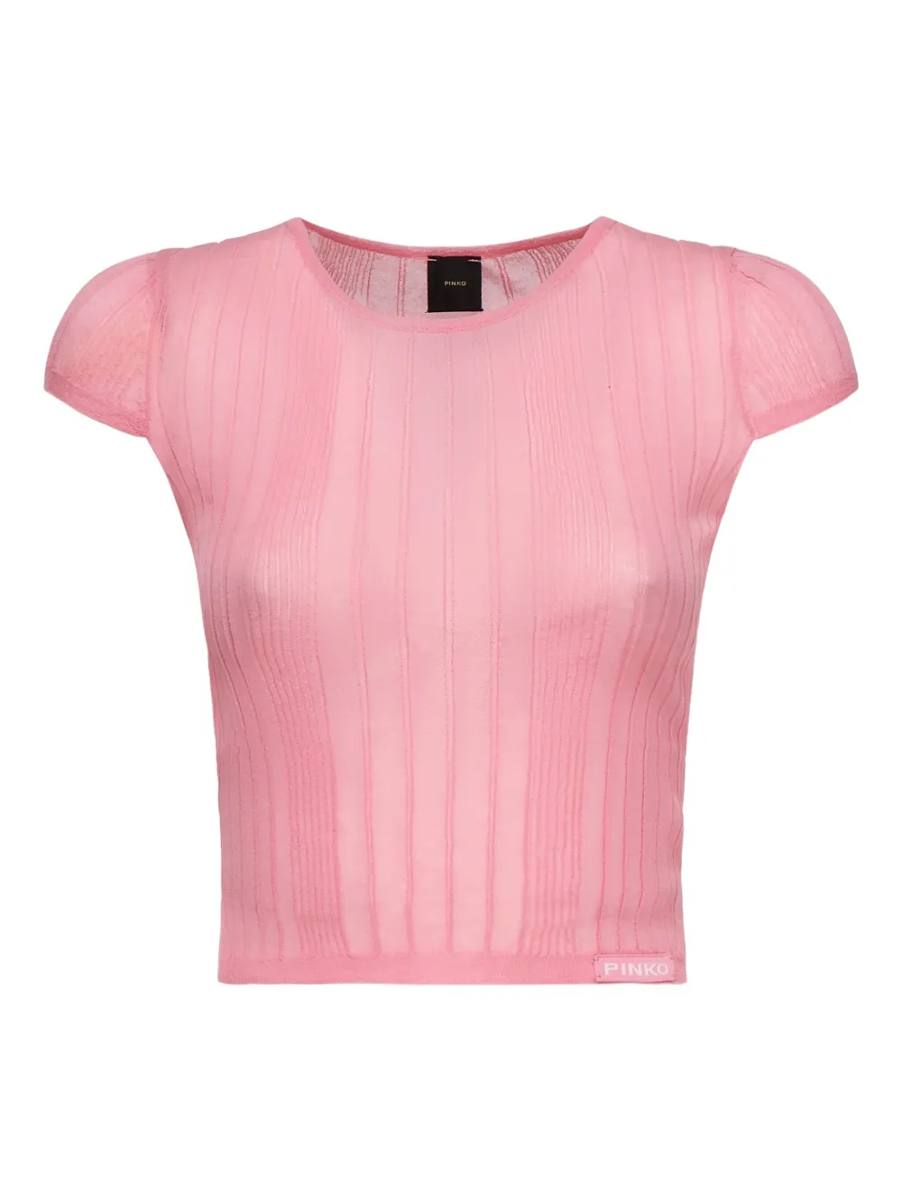 Топ в рубчик с круглым вырезом PINKO, розовый
Топ в рубчик с круглым вырезом PINKO, розовый