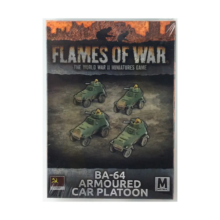 Взвод бронеавтомобиля БА-64 - средний (пластик), Flames of War - WWII - Soviet - Vehicles (4th Edition)
Взвод бронеавтомобиля БА-64 - средний (пластик), Flames of War - WWII - Soviet - Vehicles (4th Edition)