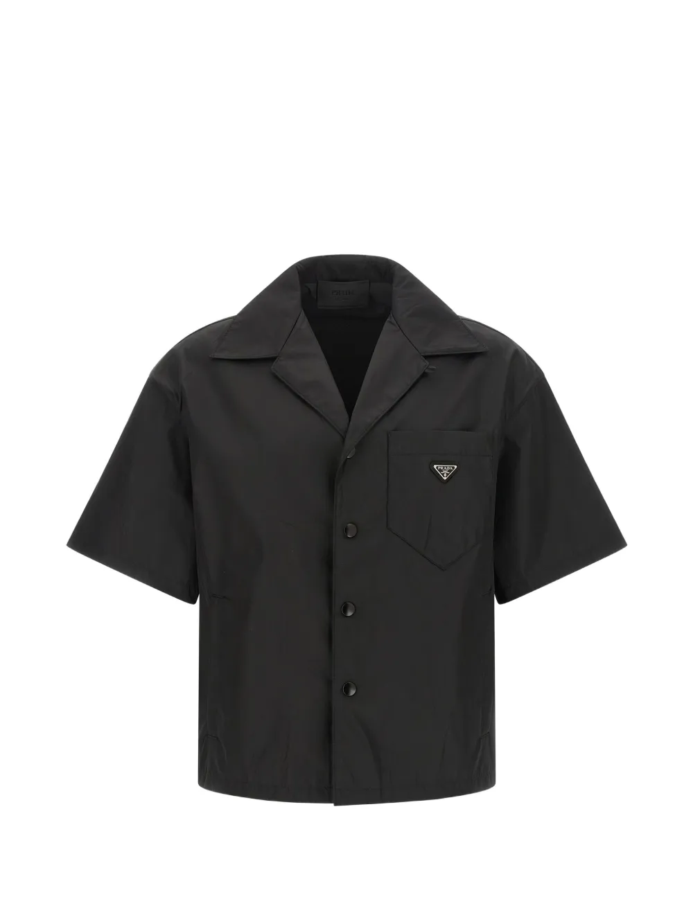 Боулинг-рубашка с треугольным логотипом Prada, черный
Боулинг-рубашка с треугольным логотипом Prada, черный