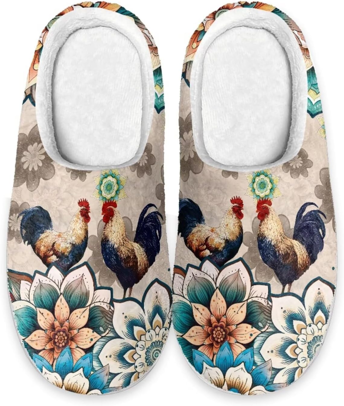 Теплые тапочки Xoenoiee для мужчин и женщин, мягкие удобные домашние тапочки, легкие, слипоны, пушистые для спальни и дома, Boho Mandala Rooster
Теплые тапочки Xoenoiee для мужчин и женщин, мягкие удобные домашние тапочки, легкие, слипоны, пушистые для спальни и дома, Boho Mandala Rooster