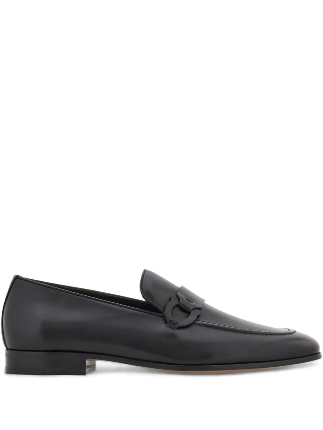 Лоферы с декором Gancini Ferragamo, черный 
Лоферы с декором Gancini Ferragamo, черный