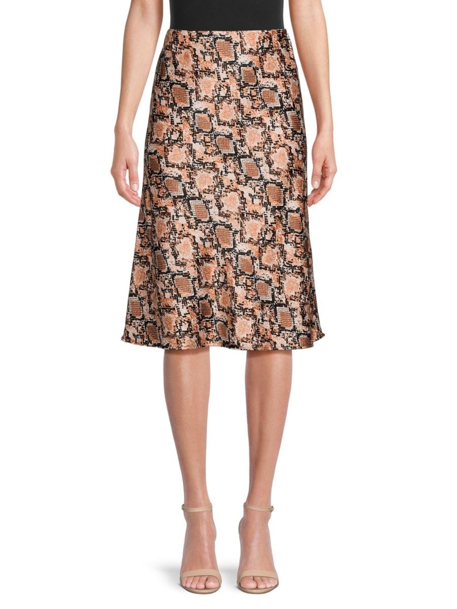 Юбка А-силуэта со змеиным принтом Renee C., цвет Black Brown
Юбка А-силуэта со змеиным принтом Renee C., цвет Black Brown