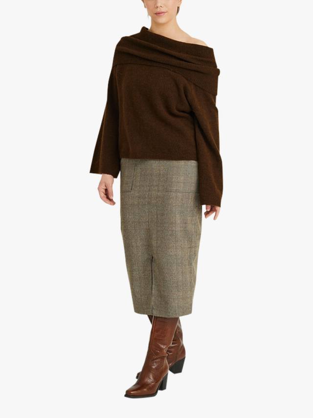 Джемпер с открытыми плечами пенни A-VIEW, коричневый
Джемпер с открытыми плечами пенни A-VIEW, коричневый