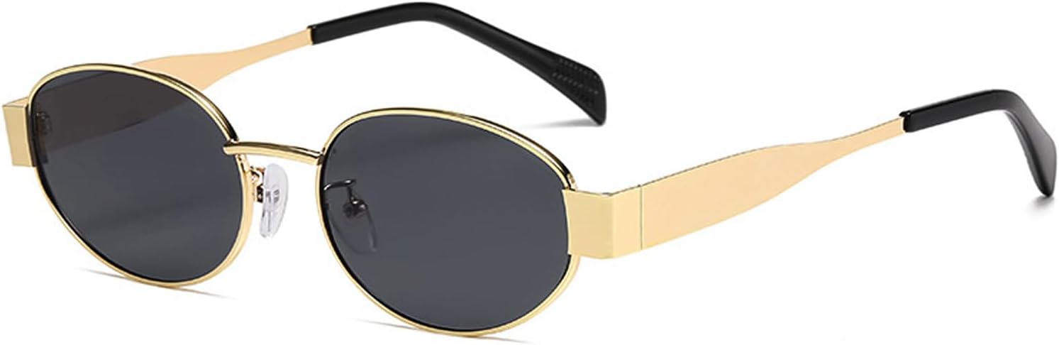 Ретро-солнцезащитные очки золотистого цвета овальной формы для женщин и мужчин, модные очки в металлической оправе, классические винтажные очки 90-х REELORATTA, Gold-grey
Ретро-солнцезащитные очки золотистого цвета овальной формы для женщин и мужчин, модные очки в металлической оправе, классические винтажные очки 90-х REELORATTA, Gold-grey