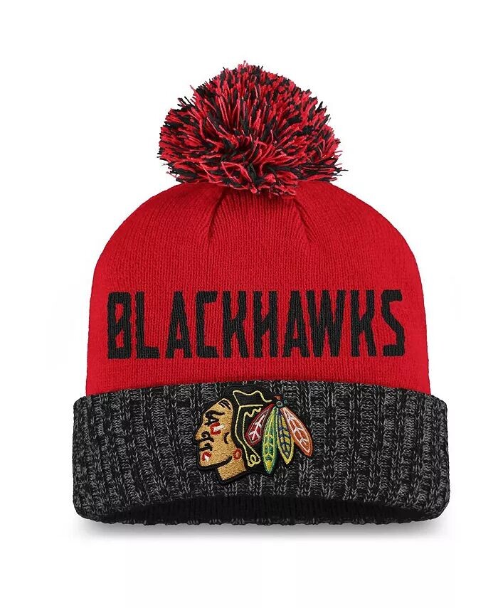 Женская красно-черная вязаная шапка Chicago Blackhawks Iconic с манжетами и помпоном Fanatics, черный
Женская красно-черная вязаная шапка Chicago Blackhawks Iconic с манжетами и помпоном Fanatics, черный