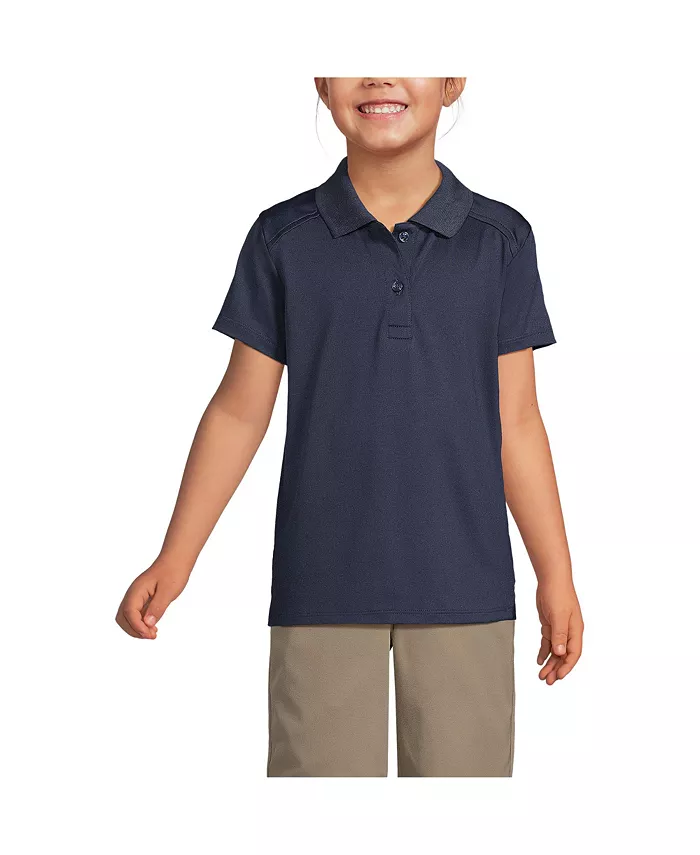 Детская поло с коротким рукавом женского кроя Rapid Dry Lands' End, синий 
Детская поло с коротким рукавом женского кроя Rapid Dry Lands' End, синий