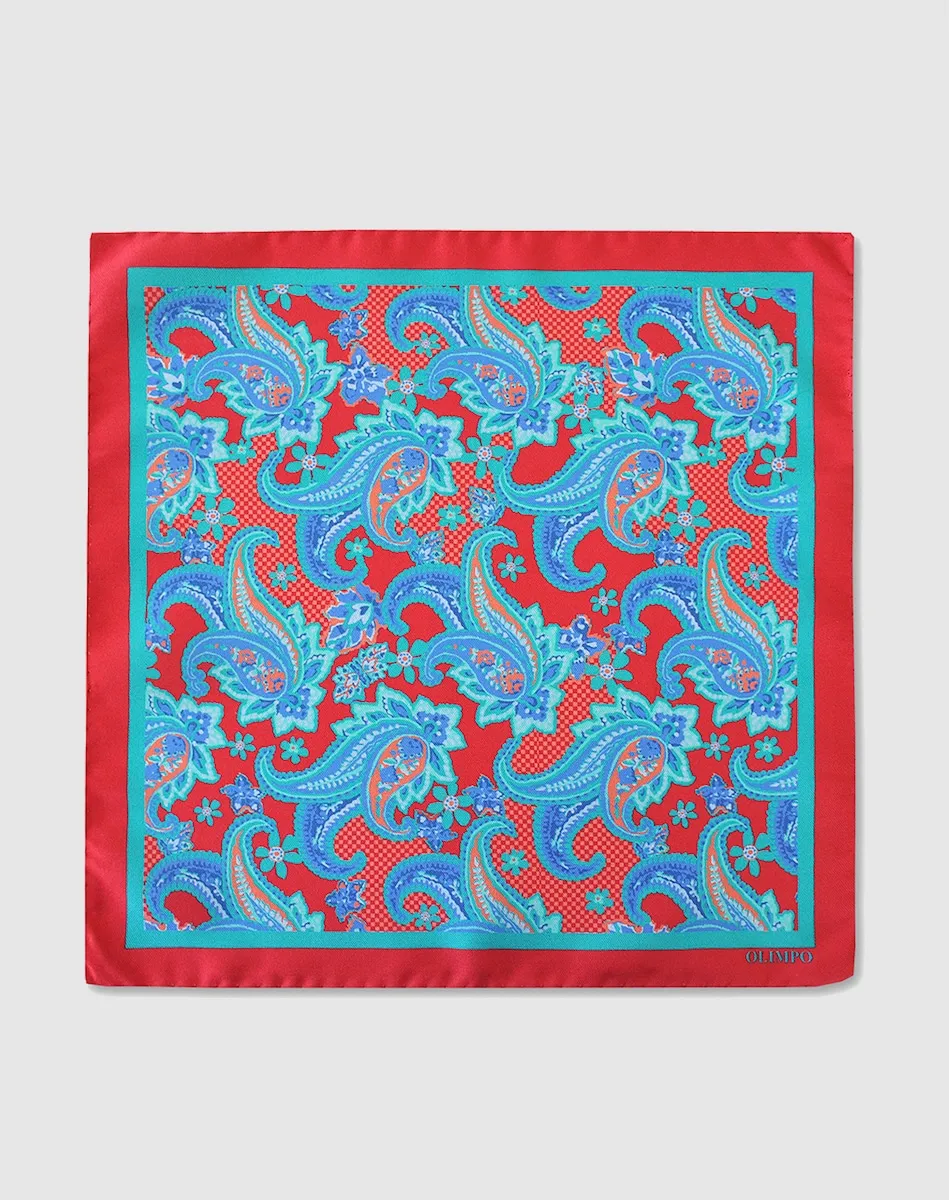 Красный шелковый шарф с цветочным принтом Olimpo
Красный шелковый шарф с цветочным принтом Olimpo