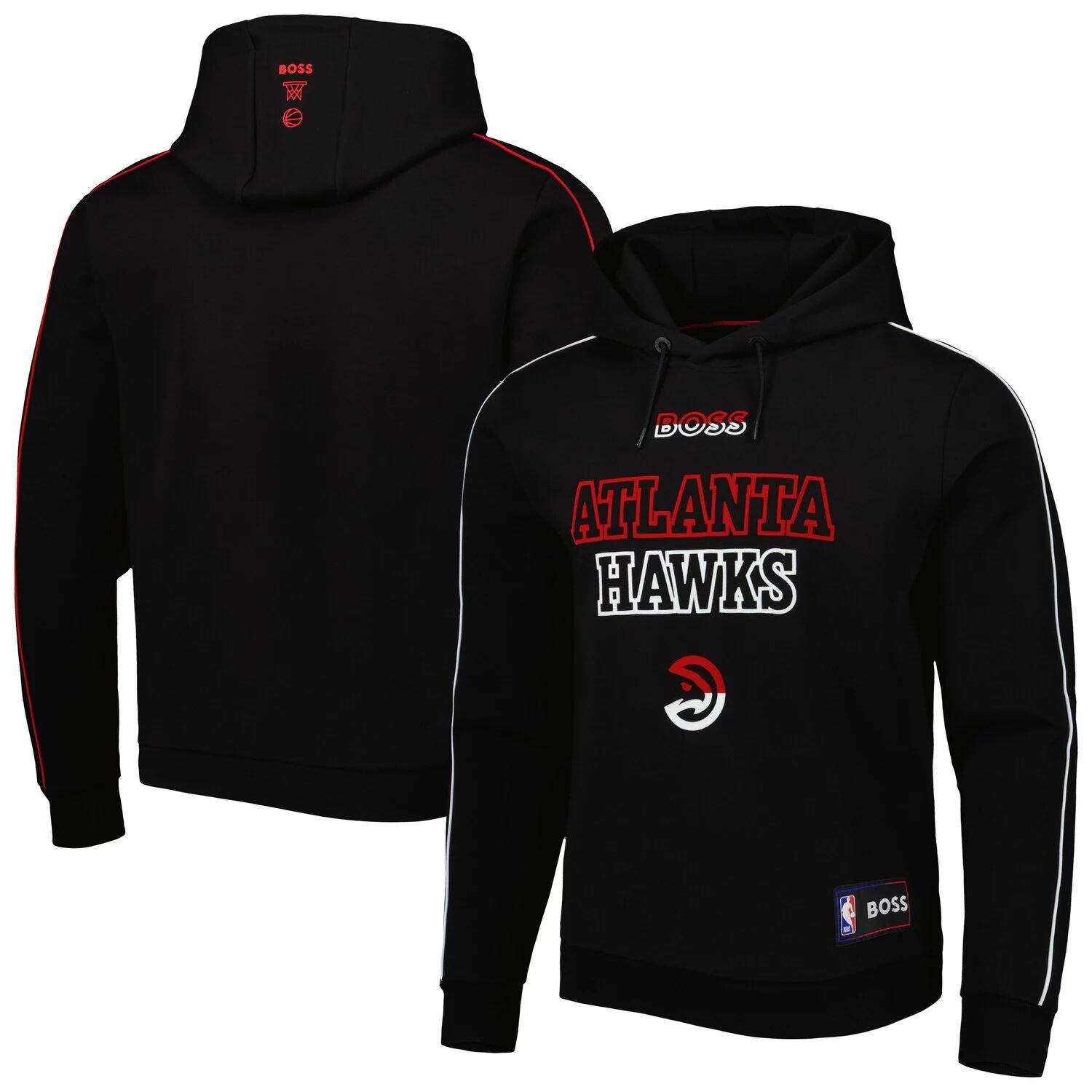 Мужской черный пуловер с капюшоном NBA x Hugo Boss Atlanta Hawks Team Bounce Tri-Blend
Мужской черный пуловер с капюшоном NBA x Hugo Boss Atlanta Hawks Team Bounce Tri-Blend